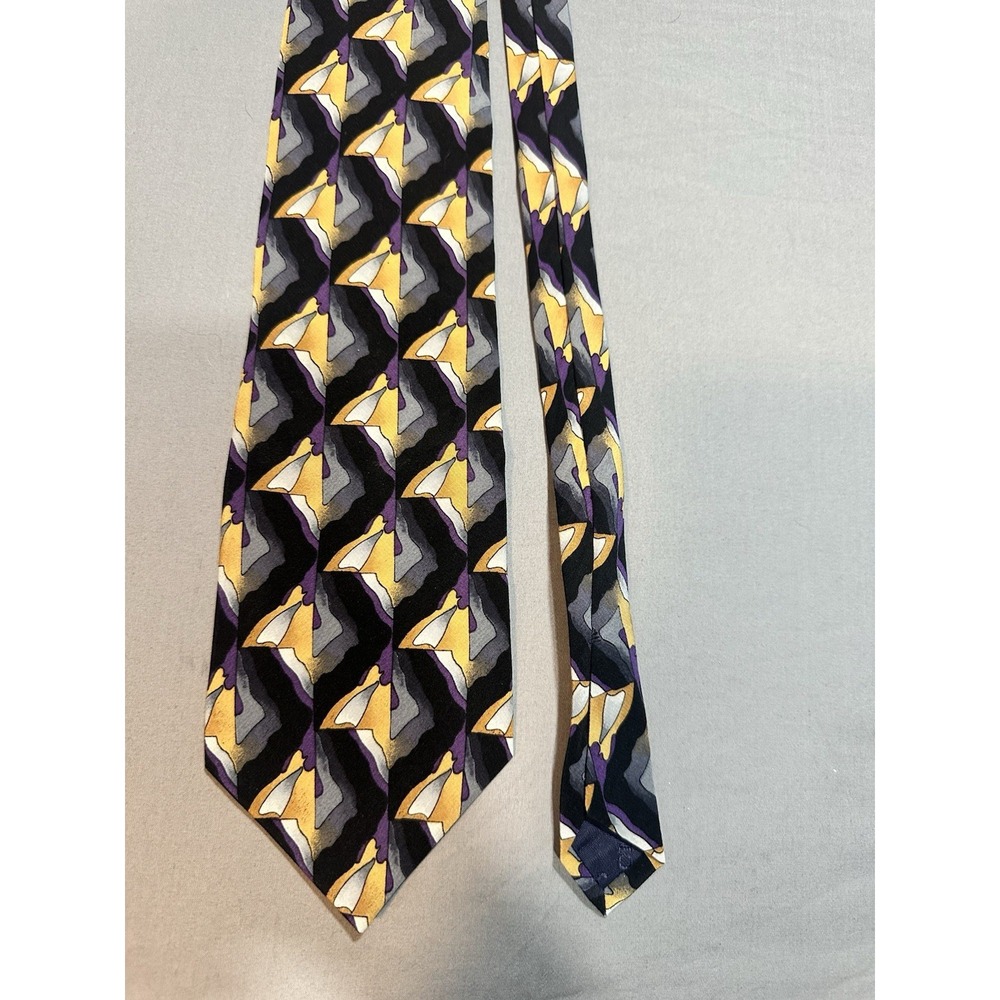 Jerry Garcia Silk Tie Butterfly‎ Study Abstract Black Gray Made USA